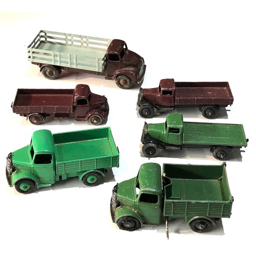 447 - Selection of vintage Dinky lorries played worn condition