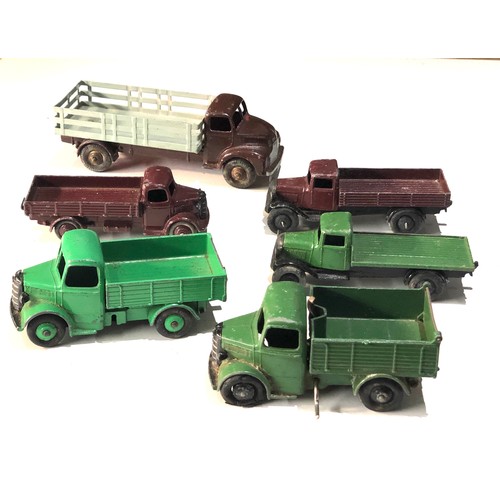 447 - Selection of vintage Dinky lorries played worn condition