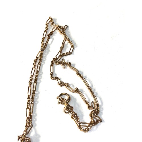 66 - Antique 9ct  gold picture pendant and 9ct gold chain pendant measures approx 4.5cm by 3.4cm widest p... 