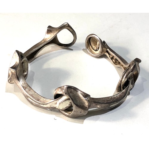 217 - Vintage designer Scandinavian silver bracelet unusual design please see images for details weight 66... 