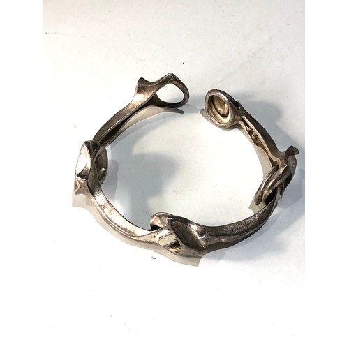 217 - Vintage designer Scandinavian silver bracelet unusual design please see images for details weight 66... 