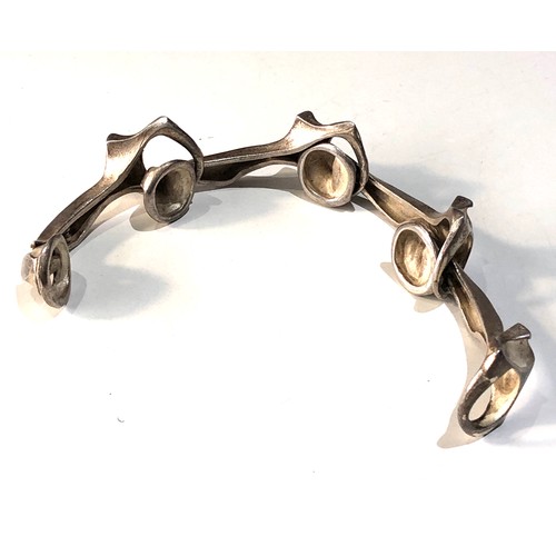 217 - Vintage designer Scandinavian silver bracelet unusual design please see images for details weight 66... 