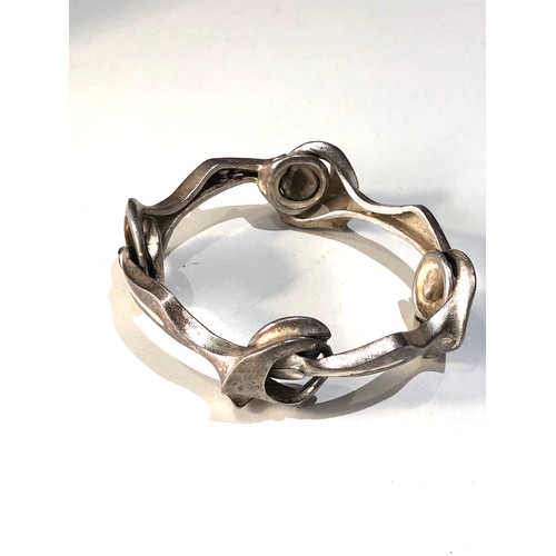 217 - Vintage designer Scandinavian silver bracelet unusual design please see images for details weight 66... 