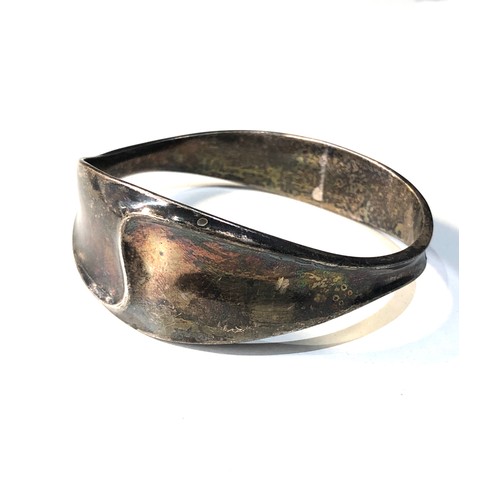 222 - Modernist David Andersen Norway silver bangle