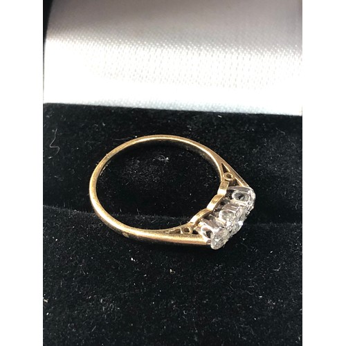 236 - Vintage 18ct gold diamond ring weight 2.3g