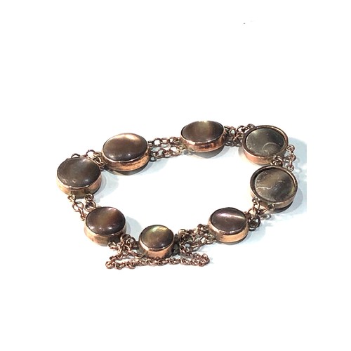 235 - Antique 9ct gold shell bracelet weight 16.3g