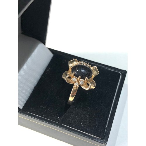 220 - 14ct gold diamond and stone set ring weight 6g