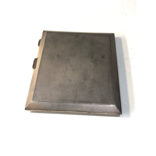 18 - Antique engine turned silver cigarette case weight 130g