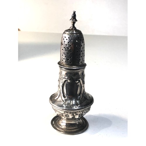 32 - Early antique Georgian silver pepper London silver hallmarks measures approx height 13cm weight 86g