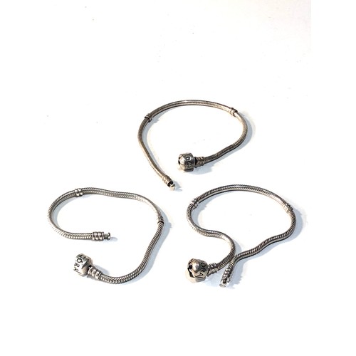 274 - 3 silver Pandora bracelets