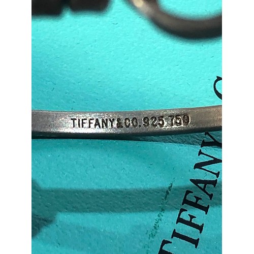 277 - Tiffany & Co. bangle bracelet sterling silver and 18ct   Gold end in good uncleaned condition