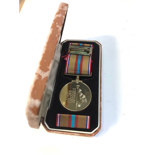 356 - Suez Canal Medal In Original Fitted Box box worn