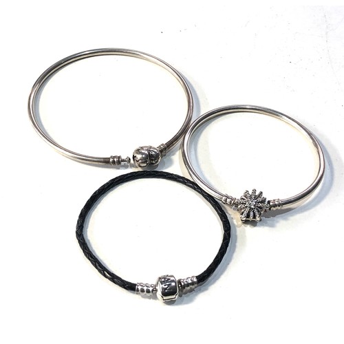 252 - 3 silver pandora bracelets