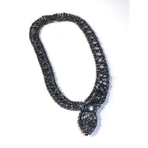 298 - Butler and wilson stone set snake necklace Thank you for your enquiry, this necklace is in good over... 