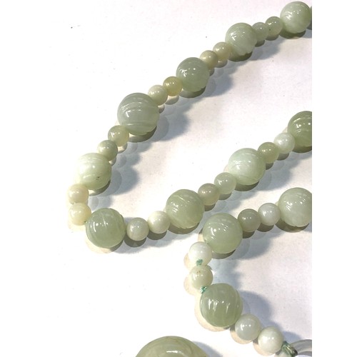 299 - Chinese Jade necklace 70cm long good condition