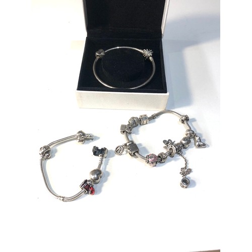 287 - 3 silver pandora bracelets