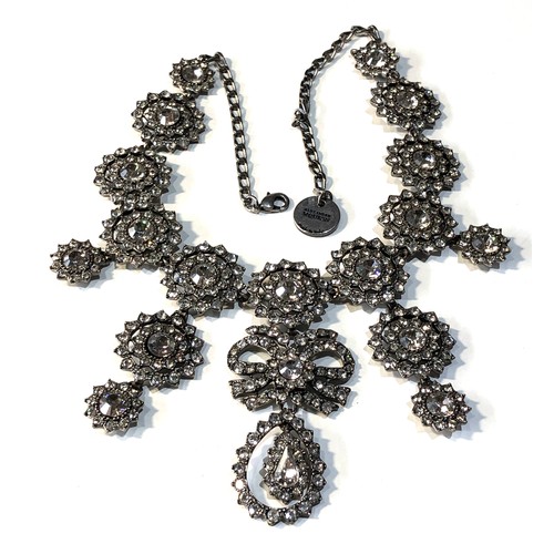 310 - Alexander McQueen Crystal drop Necklace measures approx 25cm by 7.5cm drop length with chains 45cm  ... 