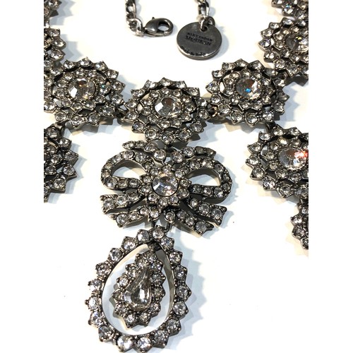 310 - Alexander McQueen Crystal drop Necklace measures approx 25cm by 7.5cm drop length with chains 45cm  ... 