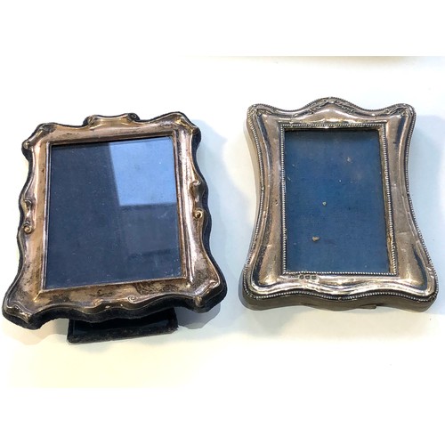 55 - 3 silver picture frames largest measures approx 24cm by 18cm