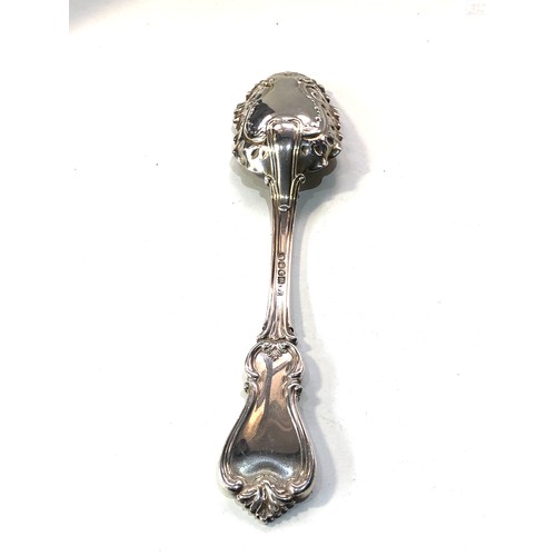 66 - Victorian silver serving spoon measures approx 22cm London silver hallmarks weight 102g