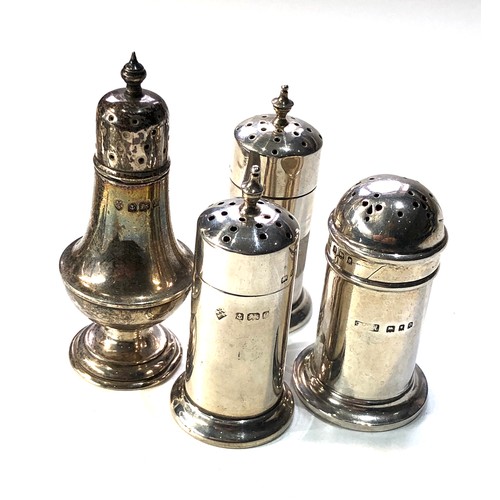 20 - Selection of silver items includes sats and pepper pots