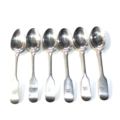 47 - 6 antique victorian Scottish silver tea spoons