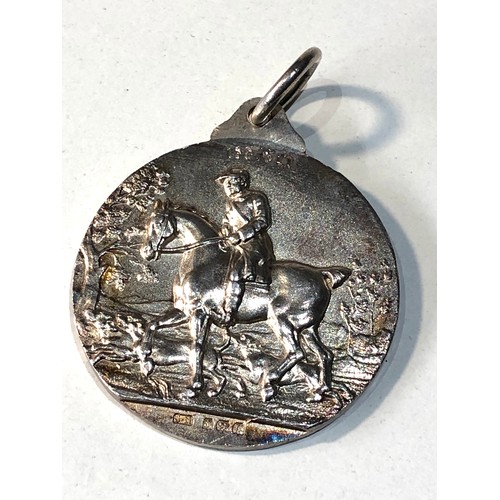 16 - Large 1930 silver horse breeding society medal