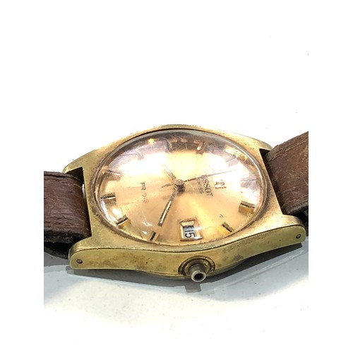 330 - Vintage gents wristwatch Tissot PR 516 parts spares or repair missing winder measures approx 40mm by... 