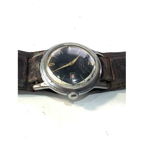 331 - Vintage gents wristwatch Junghans trilastic  17 jewel parts spares or repair case measures approx ca... 