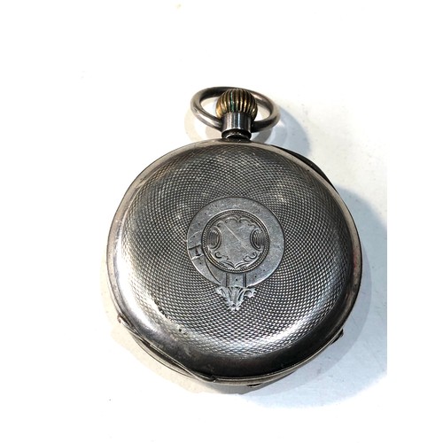 346 - Antique silver Kendal & dent London open face pocket watch  balance will spin does tick but stops fu... 