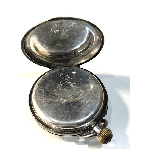 346 - Antique silver Kendal & dent London open face pocket watch  balance will spin does tick but stops fu... 