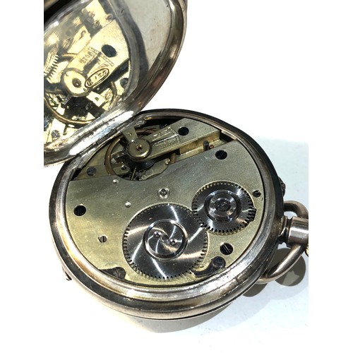 346 - Antique silver Kendal & dent London open face pocket watch  balance will spin does tick but stops fu... 