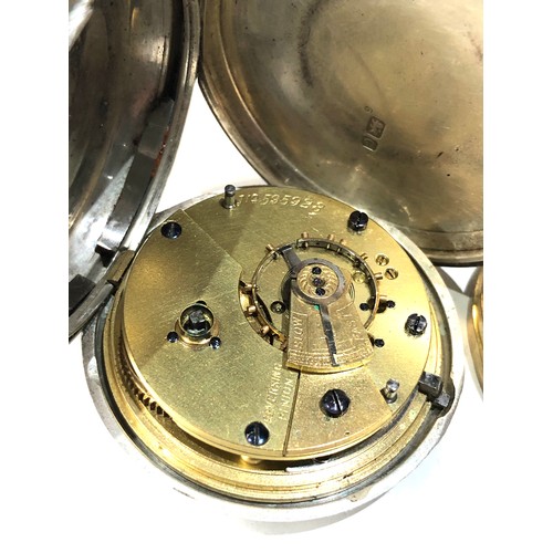 348 - Antique silver full hunter cased Star English lever pocket watch balance will spin does not tick  so... 