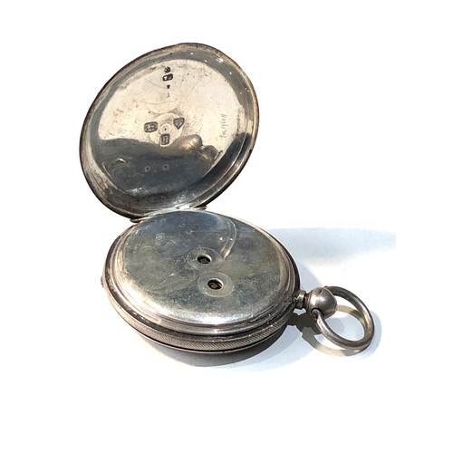 349 - Antique silver full hunter cased R.H.Bailey Dunedin NZ  pocket watch  balance will spin does tick bu... 