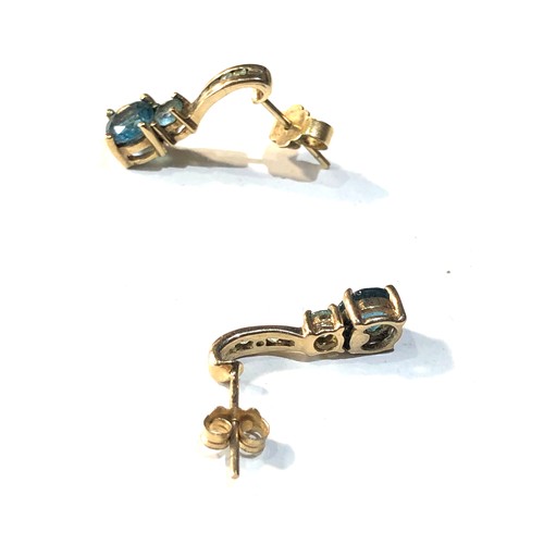 182 - 9ct gold gem set earrings