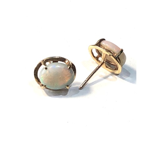 116 - 9ct gold opal studs