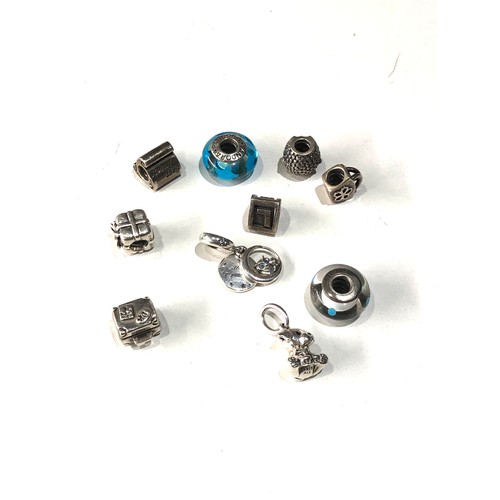 244 - 10 pandora silver charms