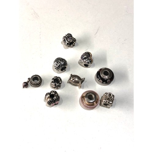 243 - 10 pandora silver charms