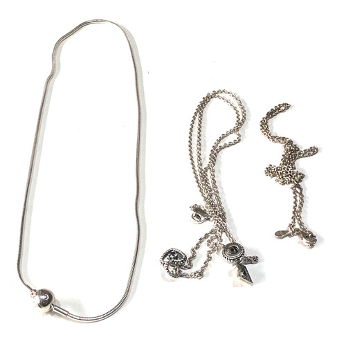 269 - 3 silver pandora necklaces