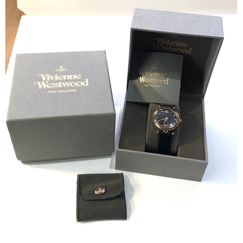 64 - Vivian Westwood time machine wristwatch complete with inner and outer boxes in good condition no run... 