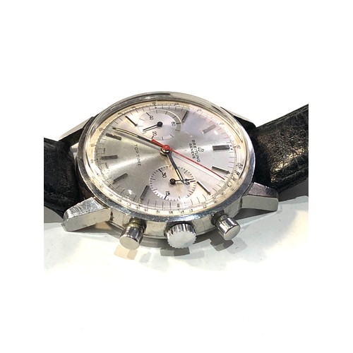 97 - Vintage Breitling Geneve top time chronograph gents wristwatch stainless steel case in good conditio... 