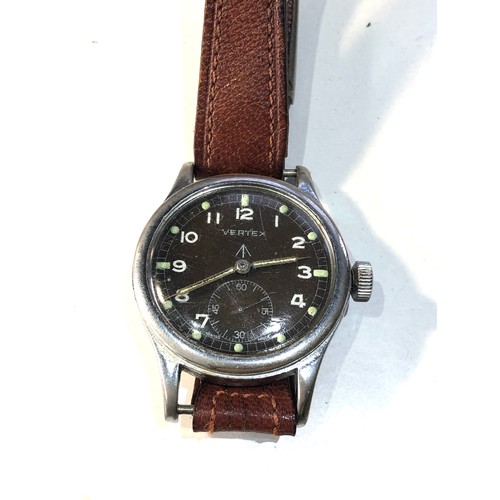 98 - Rare Vertex WW2 dirty dozen military watch watch does tick in good used condition but no warranty is... 