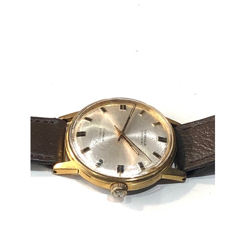 104 - Vintage J.W.Benson London gents wristwatch watch will tick when shaken but stops in good used condit... 