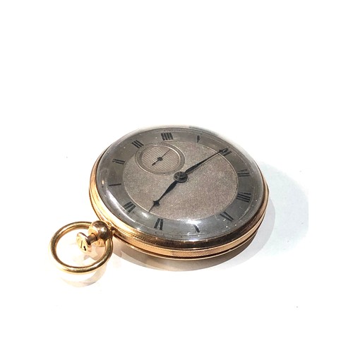 114 - Large rare antique 18ct gold silver dial quarter repeater pocket watch 18ct gold hallmarked case in ... 