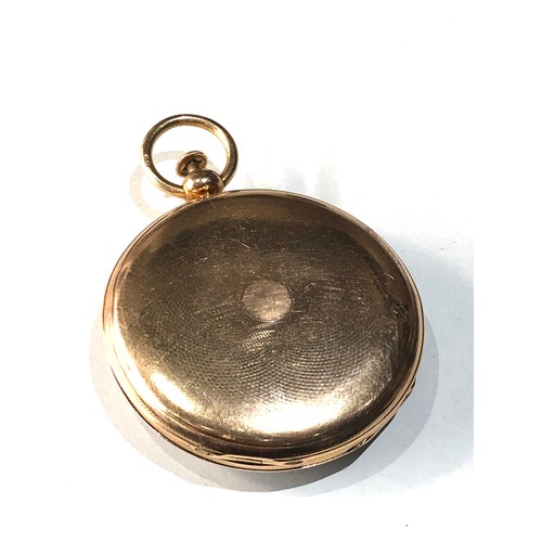 114 - Large rare antique 18ct gold silver dial quarter repeater pocket watch 18ct gold hallmarked case in ... 