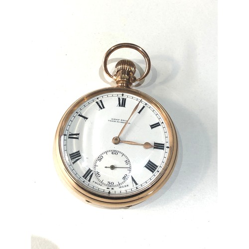 115 - Boxed 9ct gold open face pocket watch Kemp Brothers union st Bristol in good condition working order... 