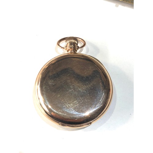 115 - Boxed 9ct gold open face pocket watch Kemp Brothers union st Bristol in good condition working order... 