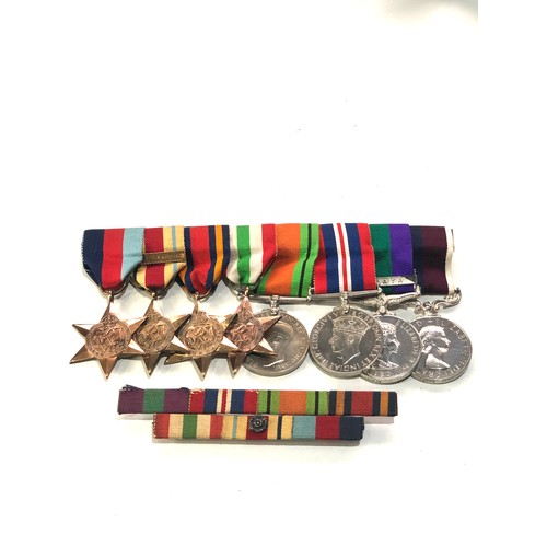 401 - ww2 R.A.F medal group and ribbons to sgt j matthews d649997 R.A.F long service and malaya medals are... 