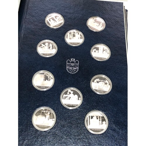 466 - Volume 1 50 Silver medal / coins the greatest inventions of mankind each coin is sealed in container... 