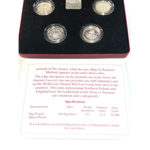 471 - Boxed royal mint 1984-1987 united kingdom £1 silver proof collection